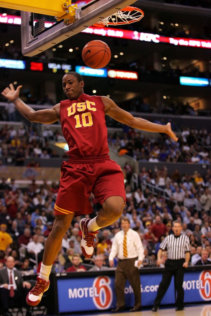 USC Trojans forward DeMar DeRozan dunks the ball.